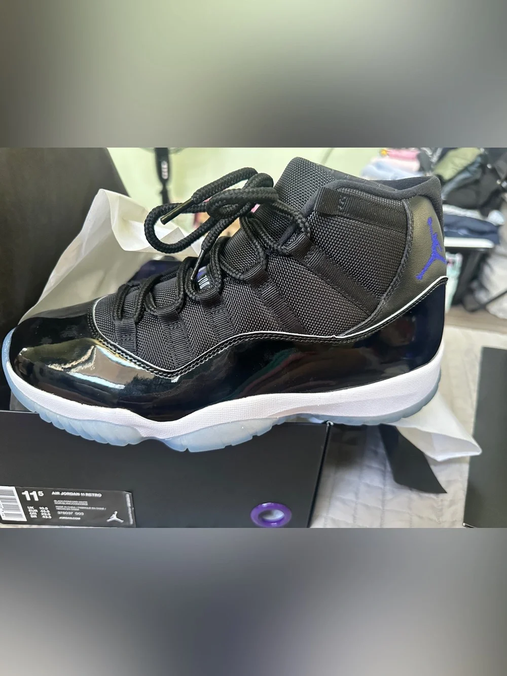Air Jordan 11 Retro “SPACE JAM” 2016-  378037 003 Black/Concord White